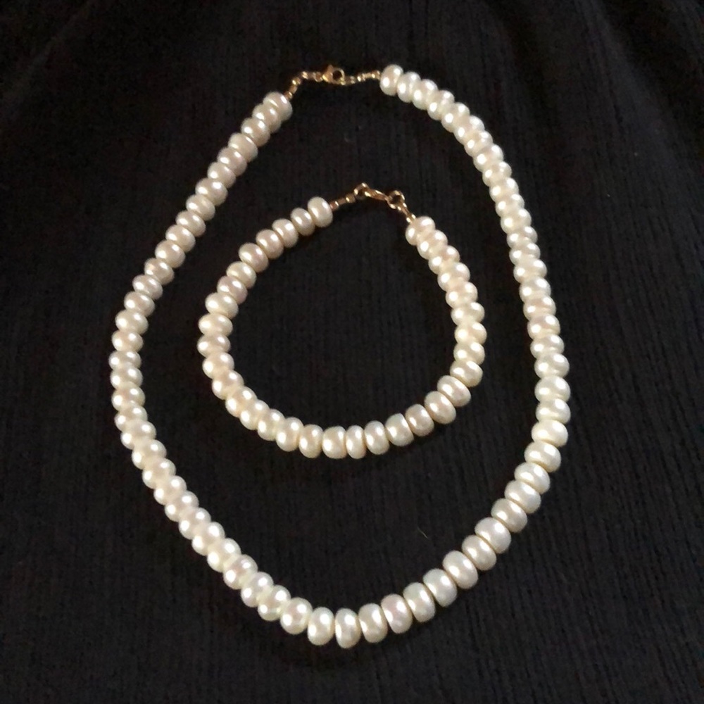 PEARL NECKLACE & BRACELET COMBO